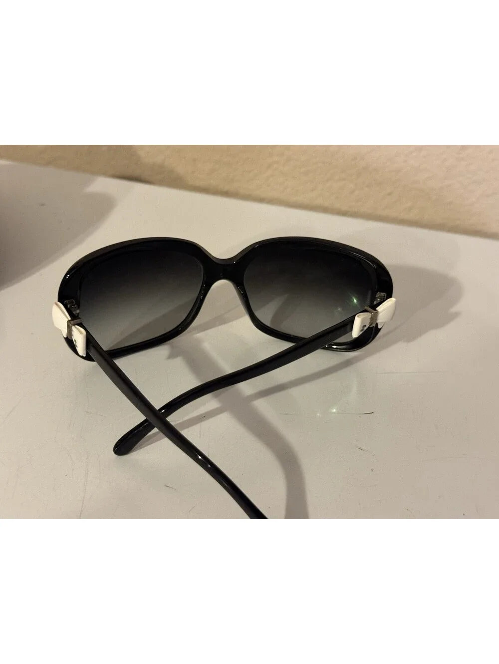 CHANEL 5111 c.501/3C Black Bow Sunglasses Italy 51□17 Gray Gradient w/ Case